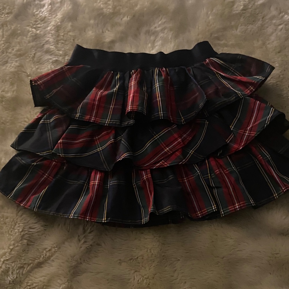 Ralph Lauren Red and Black Plaid Mini Skirt